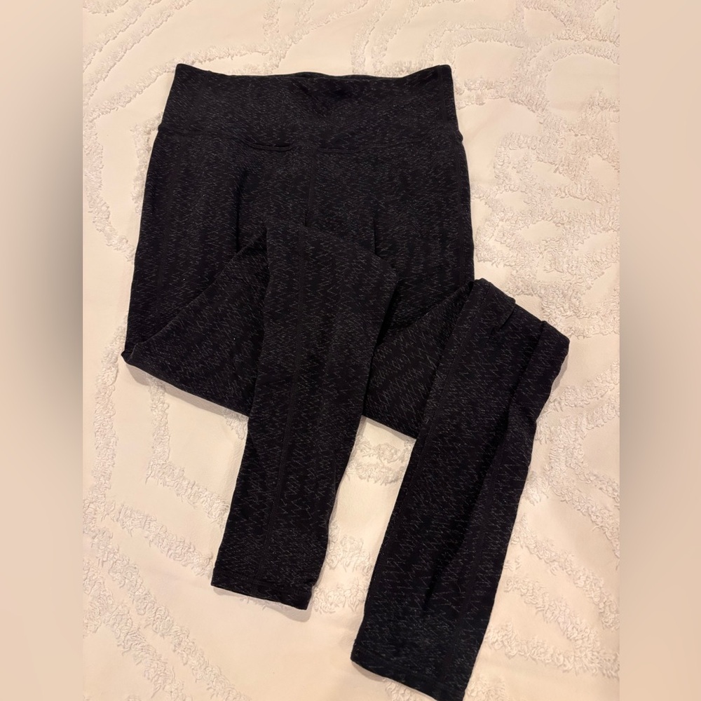 Athleta Dark Heather Black High-Rise Performance Leggings